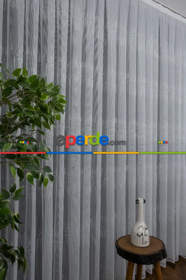 Taç Fransız Dantel Örme Tül Perde Konak153