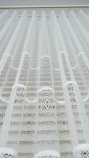 Ekru Çizgili Bantlı Keten Şantuk Tül Perde, Ağır Gramajlı Premium Seri