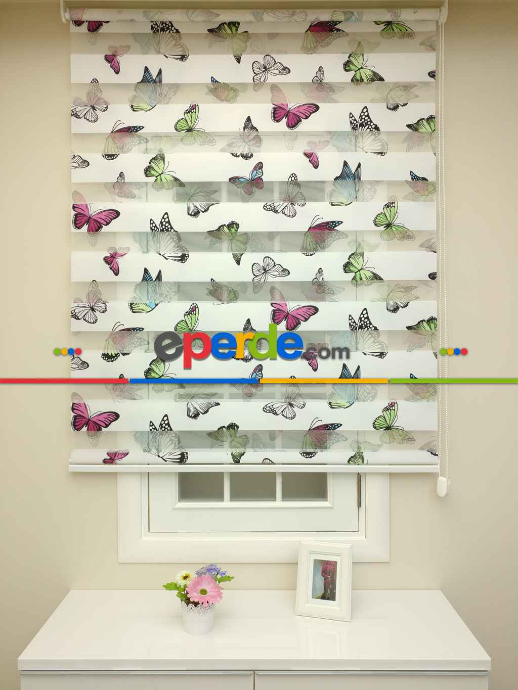 Mutfak İçin Zebra Perde- Yeşil