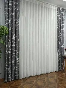 Lens Akıllı Dikey Tül Perde Mermer-22- Çok Renkli 2