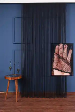Siyah Grek Tül Perde
