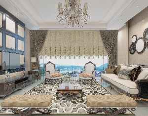 Drape Geniş Bant Kadife Bantlı Yarım Şelale Model İp Perde Krem Altın Simli