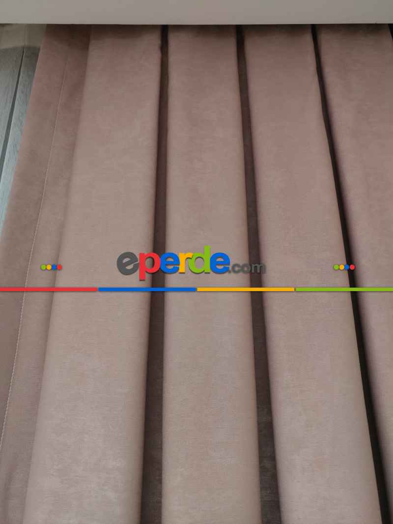 Soft Pudra Renngi Fon Perde Geniş En (285)- Pudra