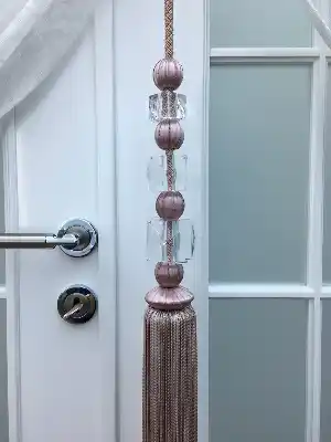 Pudra Pembe Ve Vizon - Perde Sarkıtı- Pembe-Vizon Rengi