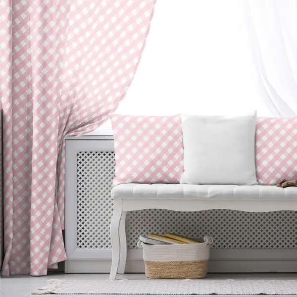 Çocuk Odası - Çocuk Fon Perde Evim1616-11 Kumaşı Kalındır Duck Bezi Değildir- Mavi-beyaz