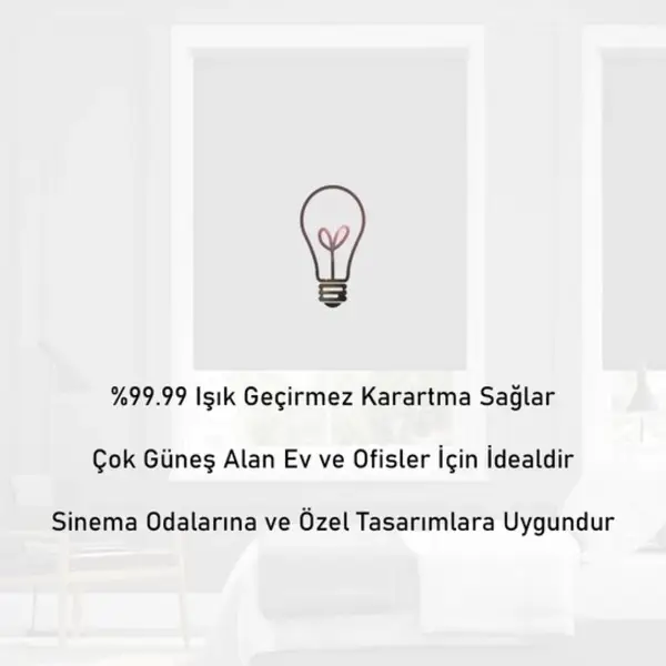 Brillant Karartma Stor Perde- Beyaz