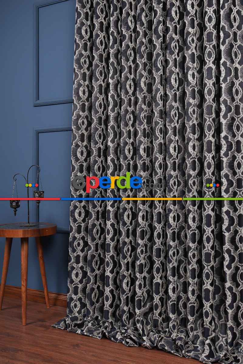 Yatak Odası Fon Perde - S Pile Dökümlü Jakar Dokuma Fon Perde