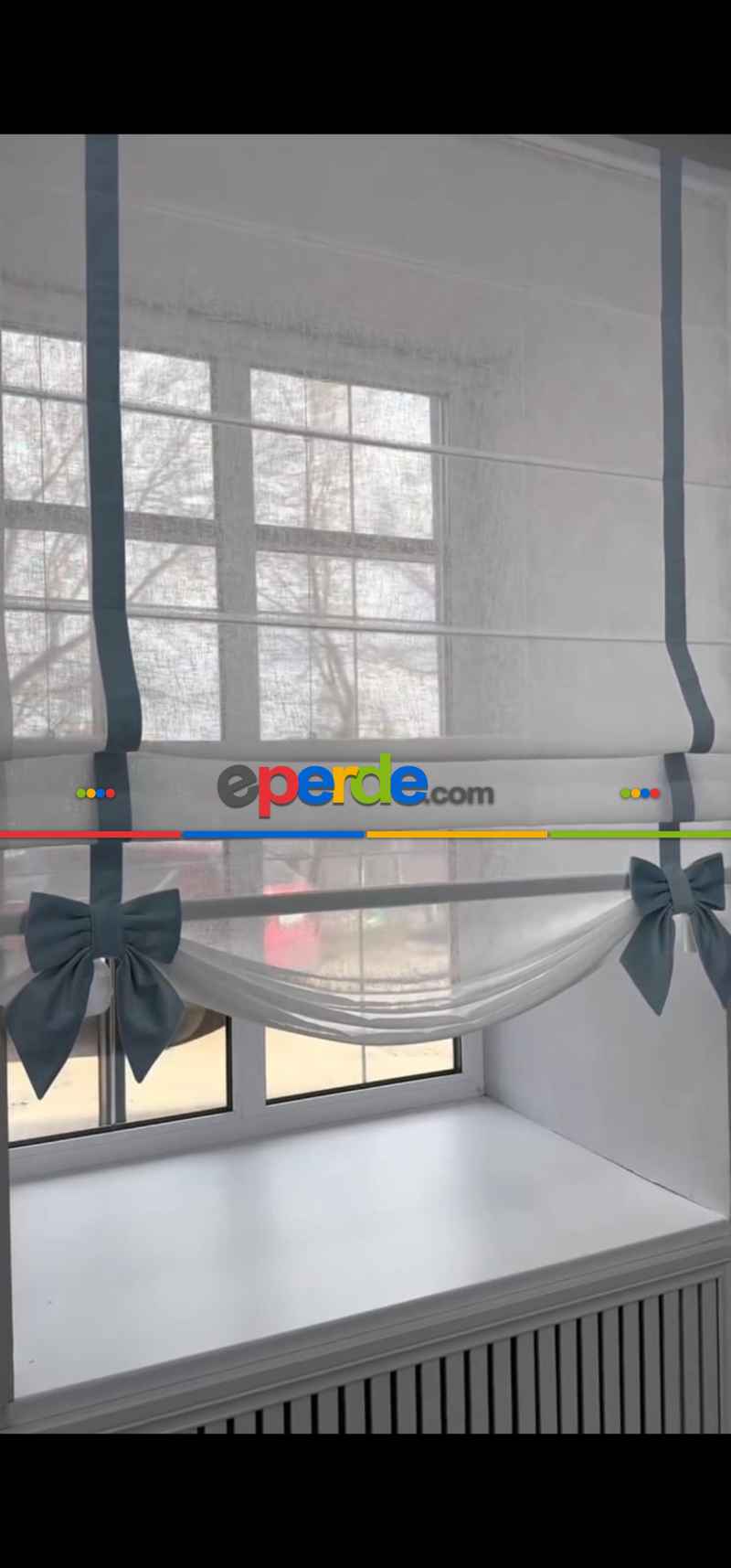 Salon - Katlamalı Keten Tül Perde – Biyeli Ve Fiyonk Detaylı Özel Tasarım