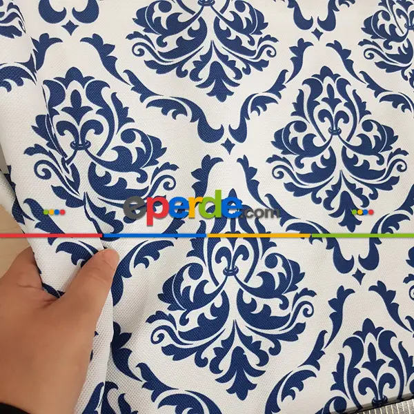 Yatak Odası - Etnik Desenli Fon Perde K415-1 Kumaşı Kalındır Duck Bezi Değildir- Sarı