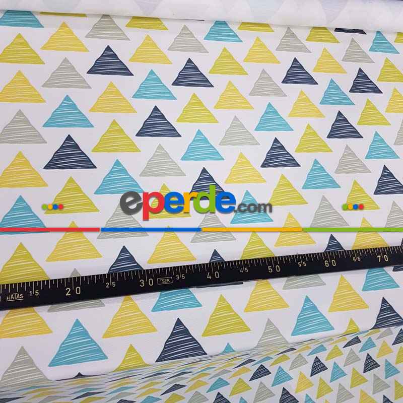 Mutfak Perdesi Kanat Fon Perde Geometrik Desenli- Siyah