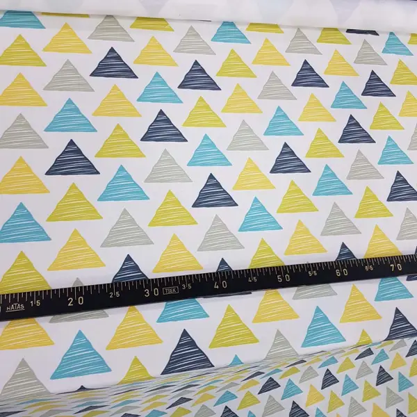 Mutfak Perdesi Kanat Fon Perde Geometrik Desenli- Siyah