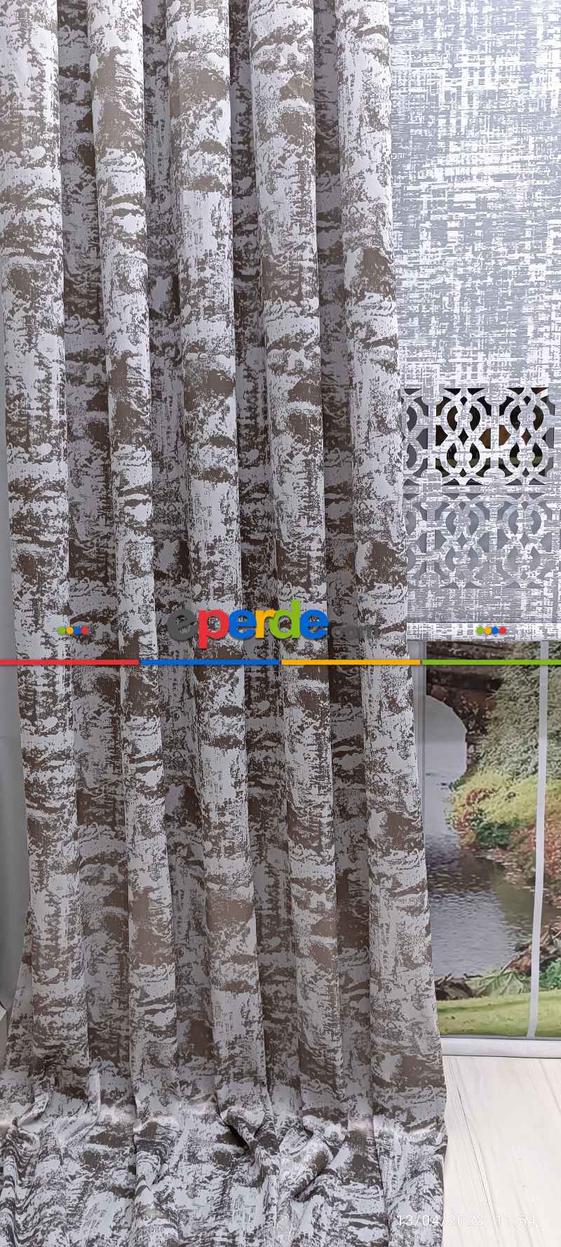 Salon Fon Perde - 2025 Elit Modern Damask Desenli Fosforlu İplik Dokuma Fon Perde -3