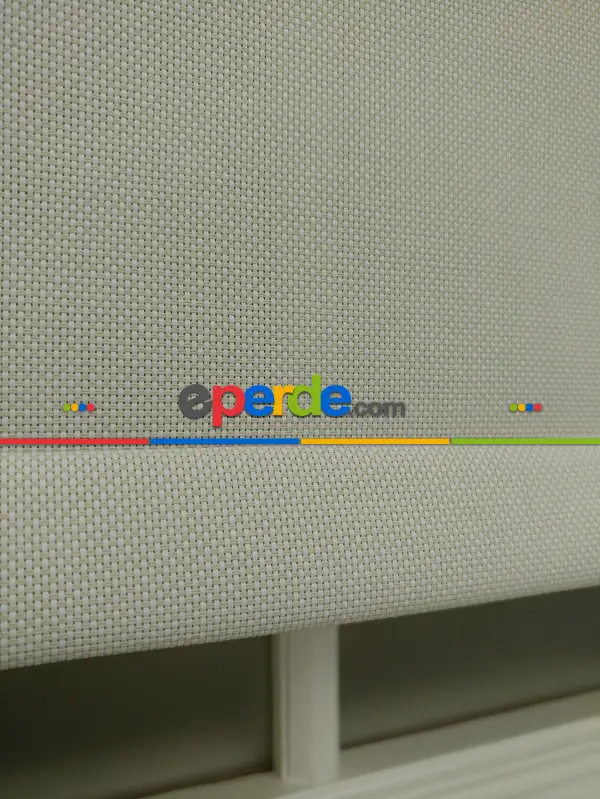 Salon Stor Perde - Stor Perde Sun Screen (pvc Kaplama) Kalın Dokulu- Krem Koyu