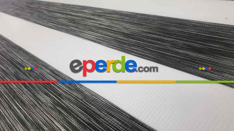 Brillant Kırmızı Zebra Perde- Antrasit