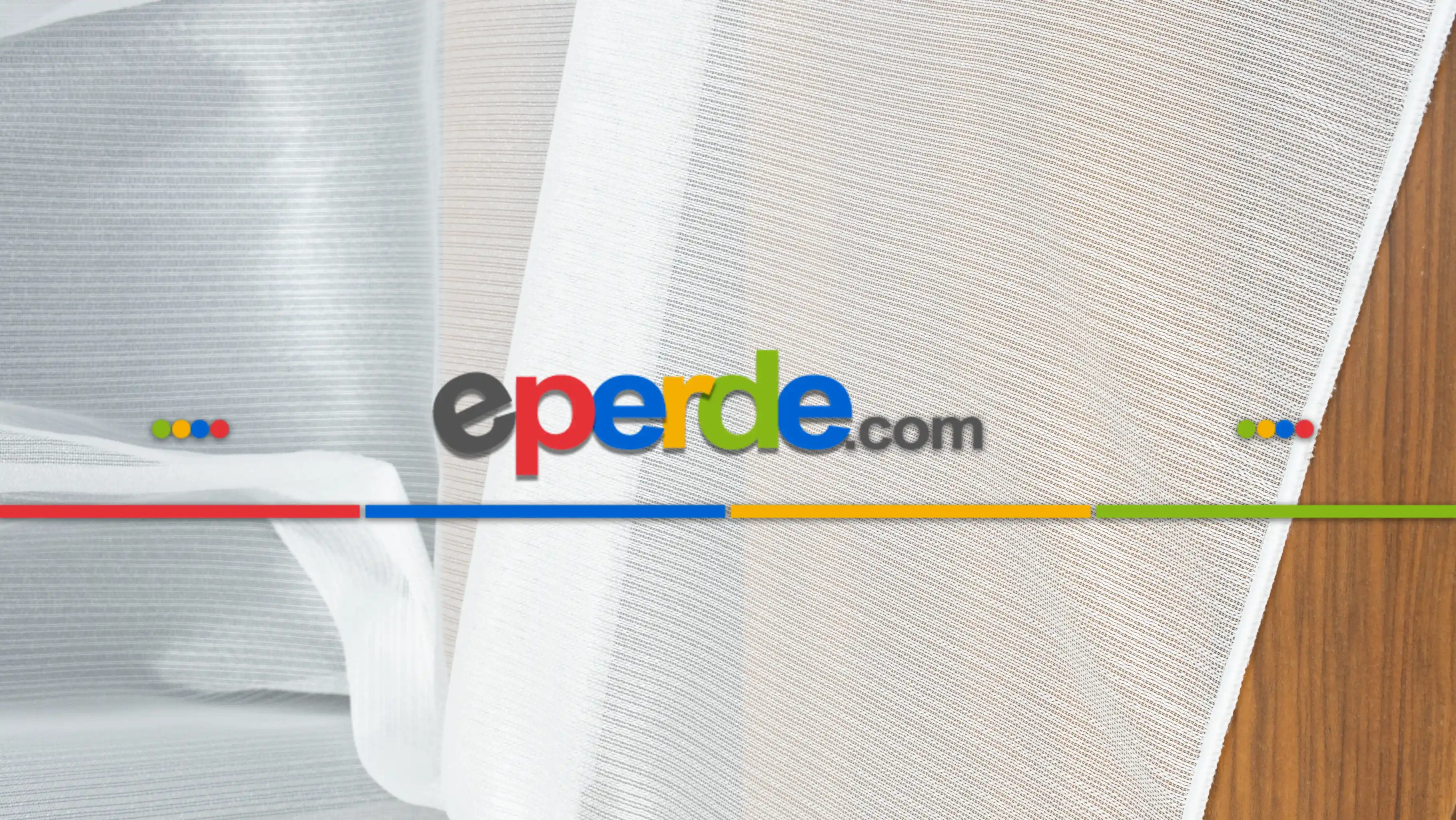 Çizgili Düz Tül Perde Ütü İstemez- Ekru - Kurşunlu Tül