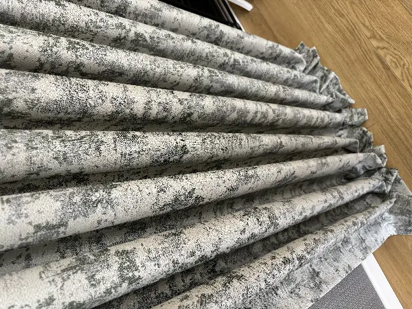 Bej Yeşil Desenli Jakar Fon Perde (285 En)- Yeşil Koyu Yeşil