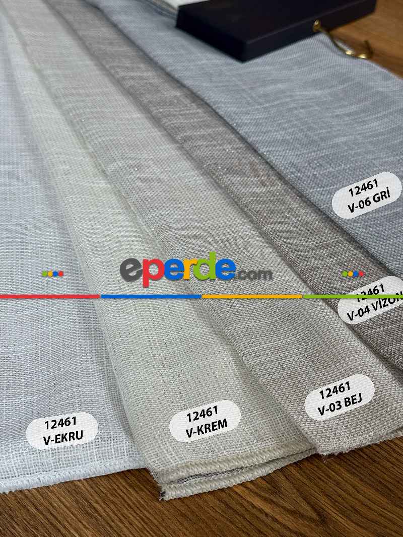 Simli Özel İplik Doğal Doku Düz Tül Perde - Özel Dokuma Ağır Gramajlı Premium