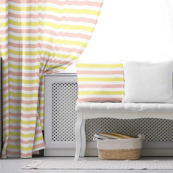 Çocuk Odası - Çocuk Fon Perde Evim1616-10 Kumaşı Kalındır Duck Bezi Değildir- Mavi-beyaz