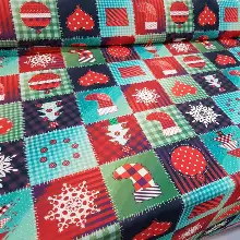 Yılbaşı Desenli Fon Perde K731 Kumaşı Kalındır Duck Bezi Değildir.- Siyah-Kahverengi-Beyaz-Krem