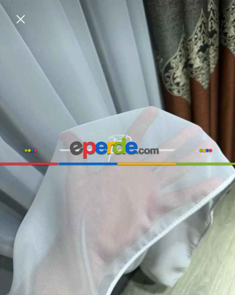 Yatak Odası - Brillant Düz İpek Silikon Lüx Tül Perde