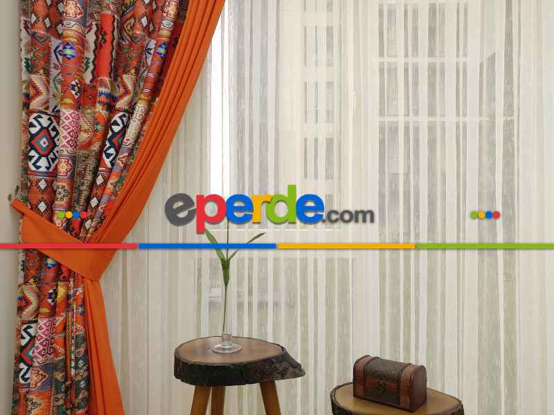 Kilim Desenli Mutfak Fon Perdesi-  Çok Renkli 3