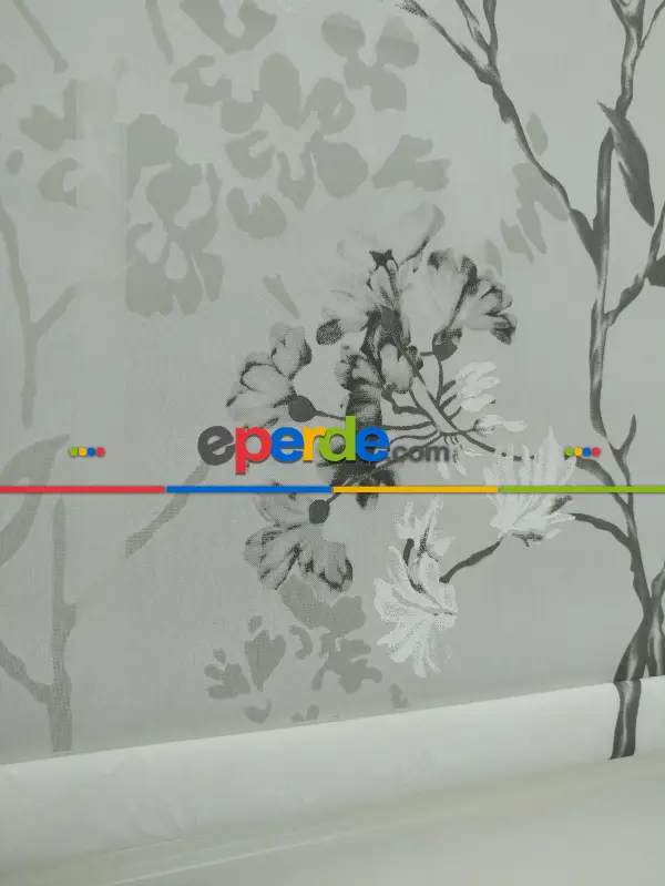 Yakma Tül Stor Çiftli Sistem Tülü - 2021 Özel Seri- Siyah-gri-füme-antrasit-beyaz-gri Açık