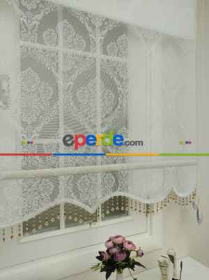 Çiftli Sistem Tül Stor- Beyaz-ekru