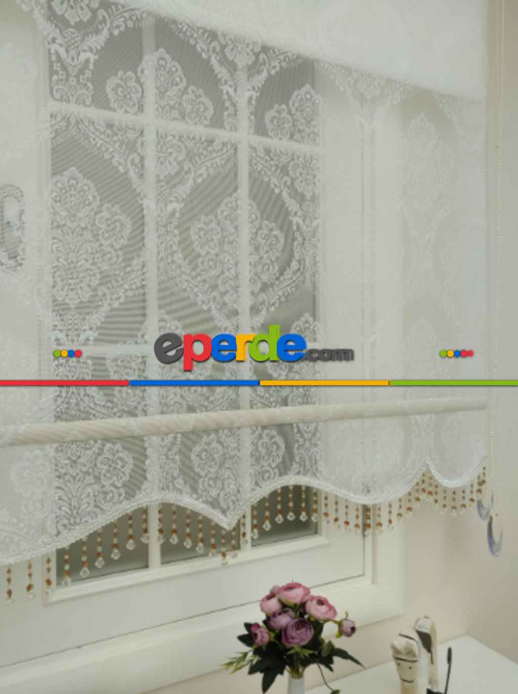 Çiftli Sistem Tül Stor- Beyaz-ekru