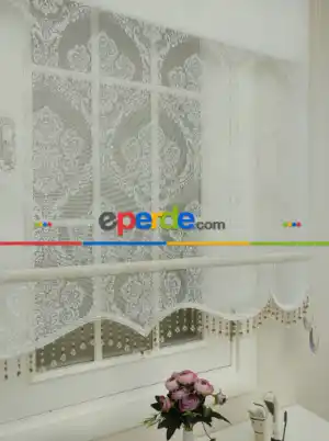 Çiftli Sistem Tül Stor- Beyaz-ekru