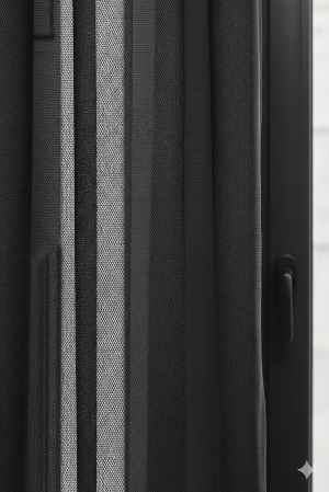 Siyah Grek Düz Tül Perde