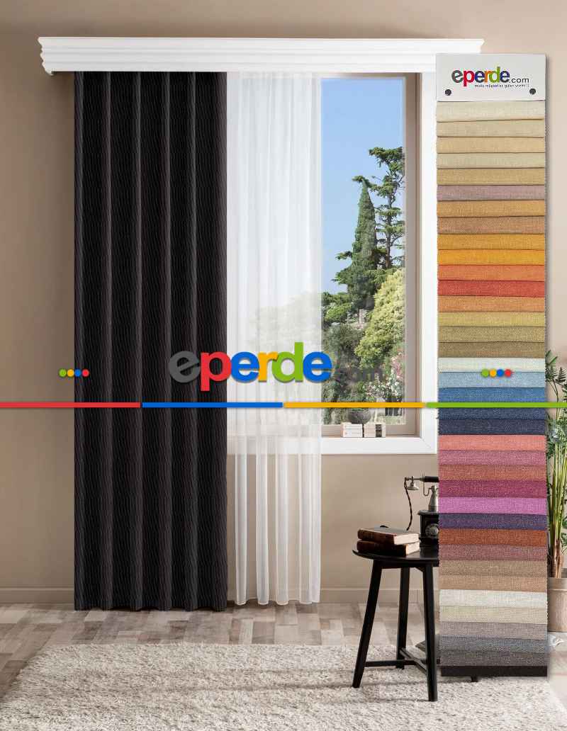 Salon - 34 Renk Düz Keten Fon Perde - Ağır Gramajlı Premium Kalite Serisi