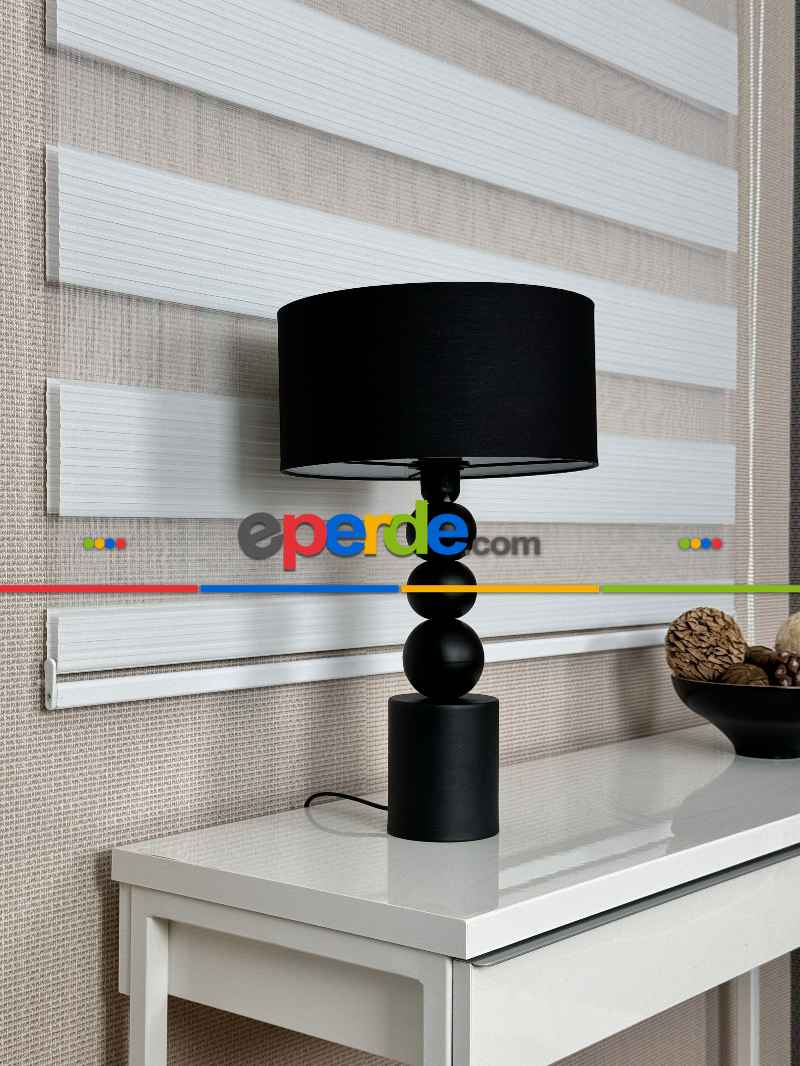 Ekru Pliseli Geniş Zebra Perde, Standart Metal Kasalı Yüksek Kalite Kornişe Kolay Montaj Seçenekli