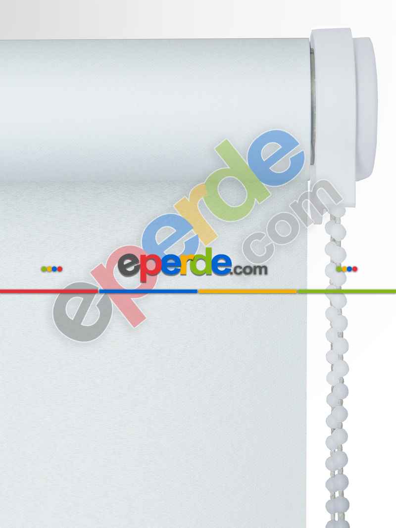 Ekru Mat Saten Stor Perde- Kırık Beyaz