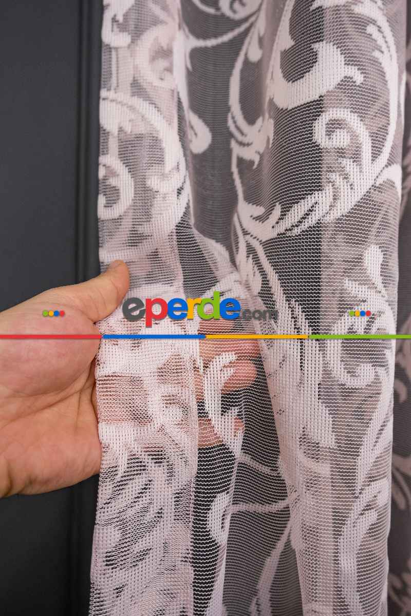 Sarmaşık Şal Desen Pudra Renk Desen Tasarım Tül