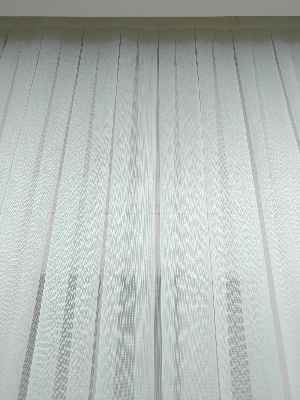 Ekru Sık Dokulu Çizgili Modern Düz Tül Perde - Ütü İstemez