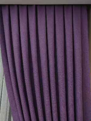 Keten Mor Renk Düz Fon Perde- Lila Koyu Lila