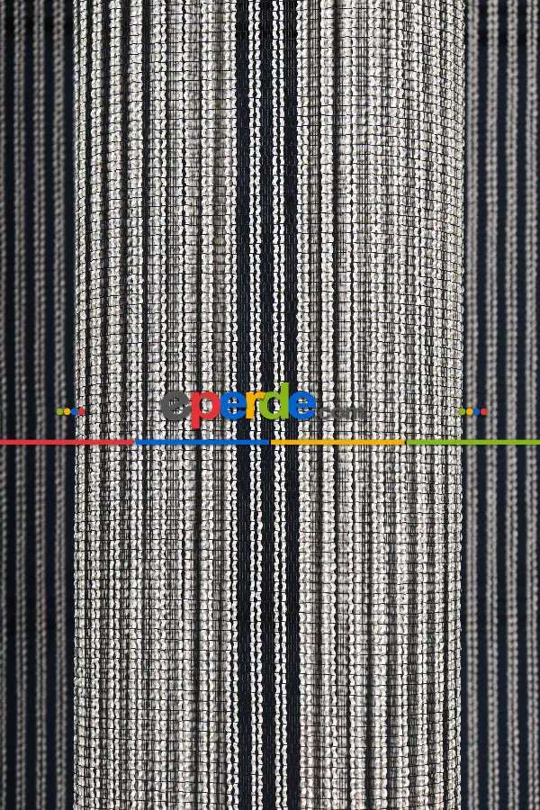 Salon Tül Modelleri - Luka Ekru-siyah Düz Tül Perde Ütü İstemez