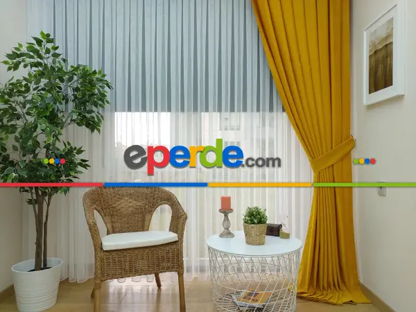 Soft Hardal Fon Perde (180)- Hardal Sarısı