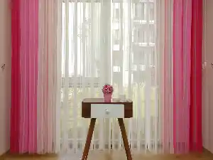 1. Kalite Çizgili Tül Dikey Zebra Perde - Ft-20 Fuşya , Ft-19 Pembe ,ft-05 Pudra , Ft-02 Ekru- Pembe-krem Açık-fuşya