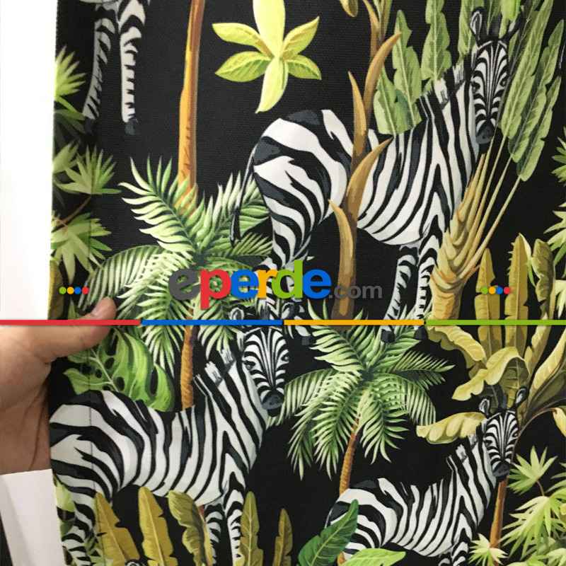 Zebra Desenli Fon Perde Evm740 Kumaşı Kalındır Duck Bezi Değildir- Siyah-Yeşil-Kahverengi-Beyaz-Krem
