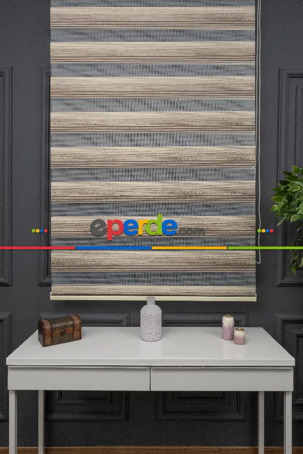 Zebra Perde - Geçişli Mikro Pileli Zebra Perde