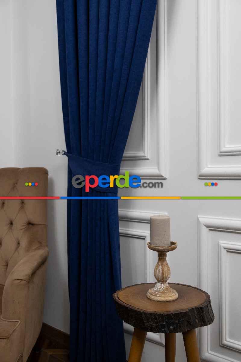 Parlament Mavisi Düz Fon Perde En Dökümlü Fon- Mavi Koyu