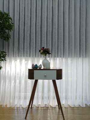 Kalın Düz Keten Tül Perde- Ekru