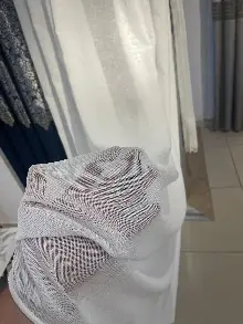 Yatak Odası - Keten Zemin Dökümlü Ağır Gramajlı Tül Perde