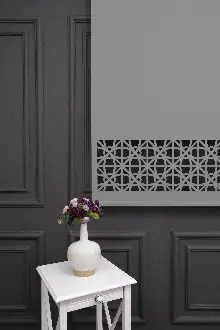 Açık Gri Renk Lazer Kesim Mat Stor Perde (ister Düz - İster Lazer Kesimli Satın Alın)