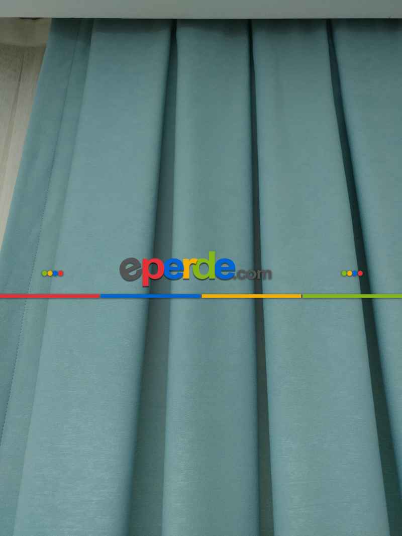 Oturma Odası - Soft Mint Fon Perde (150)- Mint