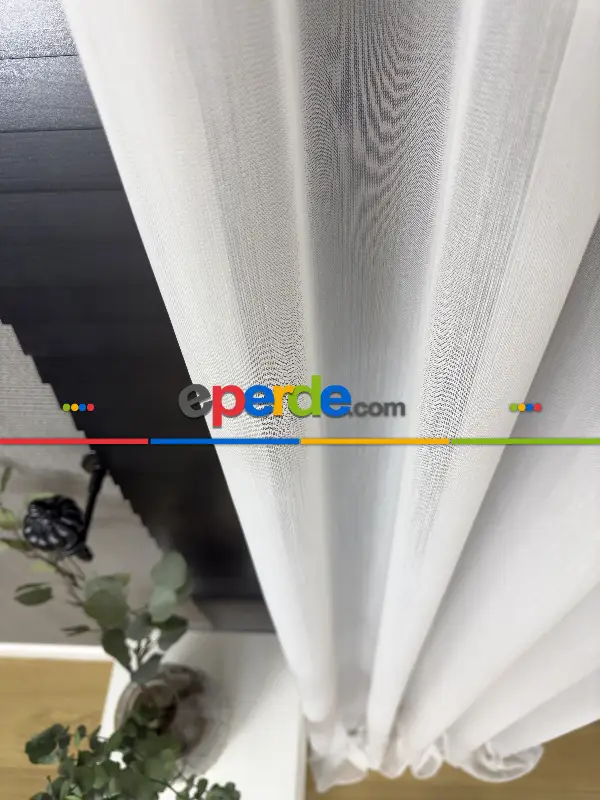 Sanal Çizgili Lüx Premıum Düz Tül Perde