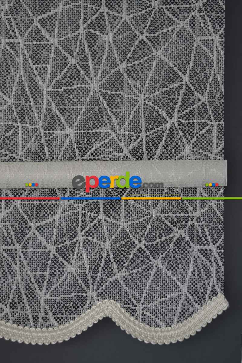 Halim Perdesan Dacuz-205 Beyaz Renk Etekli Veya Eteksiz Çift Mekanizmalı Tül Stor Perde