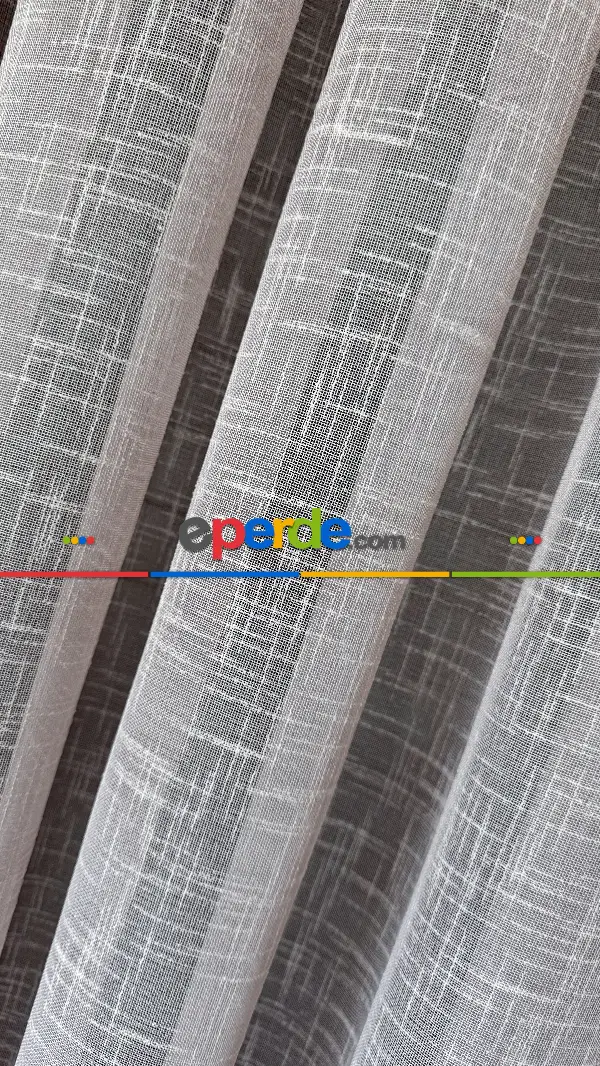 Bebek Odası Tül Perde - Pudra Pembe, Naturel Keten Tül, Düz Tül Perde - Premium Kalite Serisidir, Eteği Kurşunlu Tül