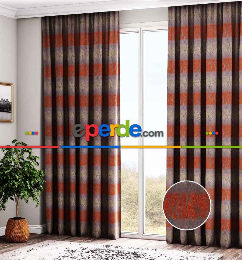 Taç Yaprak Geçiş Renkli Fon Pano Perde 70cm X 290cm 